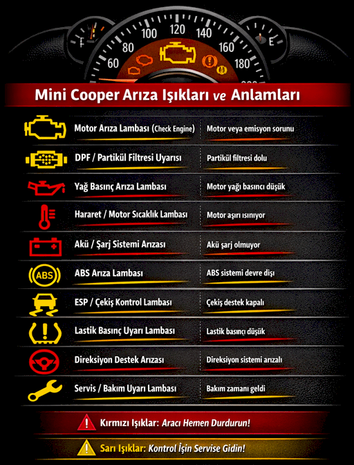 Mini Cooper Arıza Lambaları Ne Anlama Gelir?